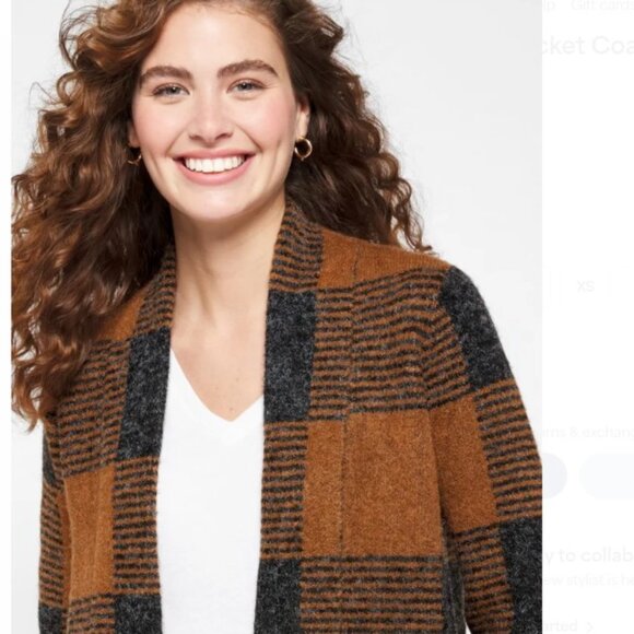 NEW! Evolution by Cyrus Miley Two Pocket Coatigan - Size 1x - Picture 3 of 7